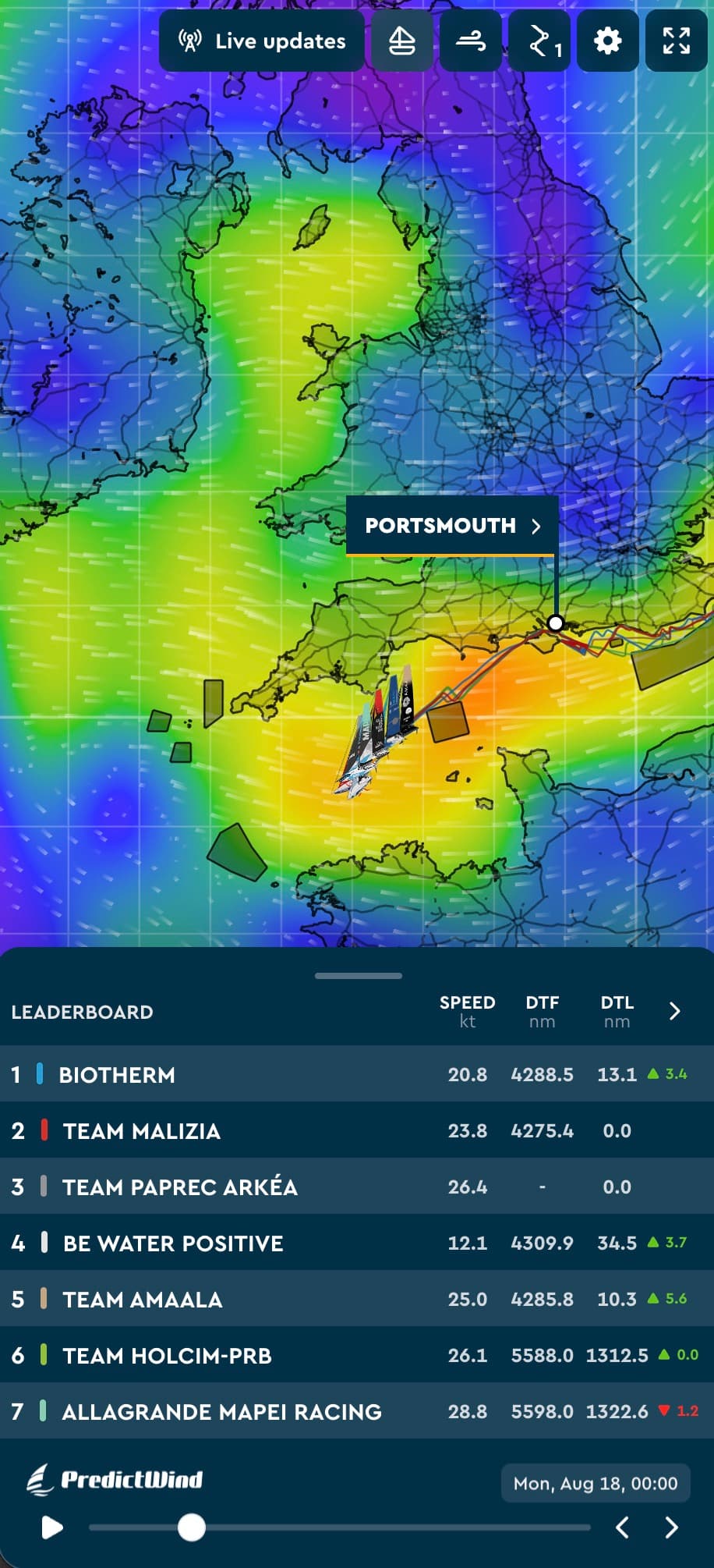 Ocean Race Europe mobile view